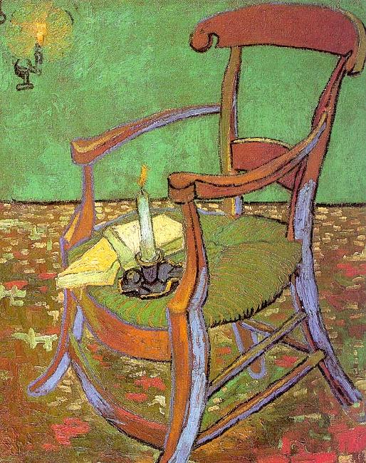 Vincent Van Gogh Gauguin's Chair with Books and Candle oil painting image